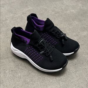 Kids Black and Purple Sneakers